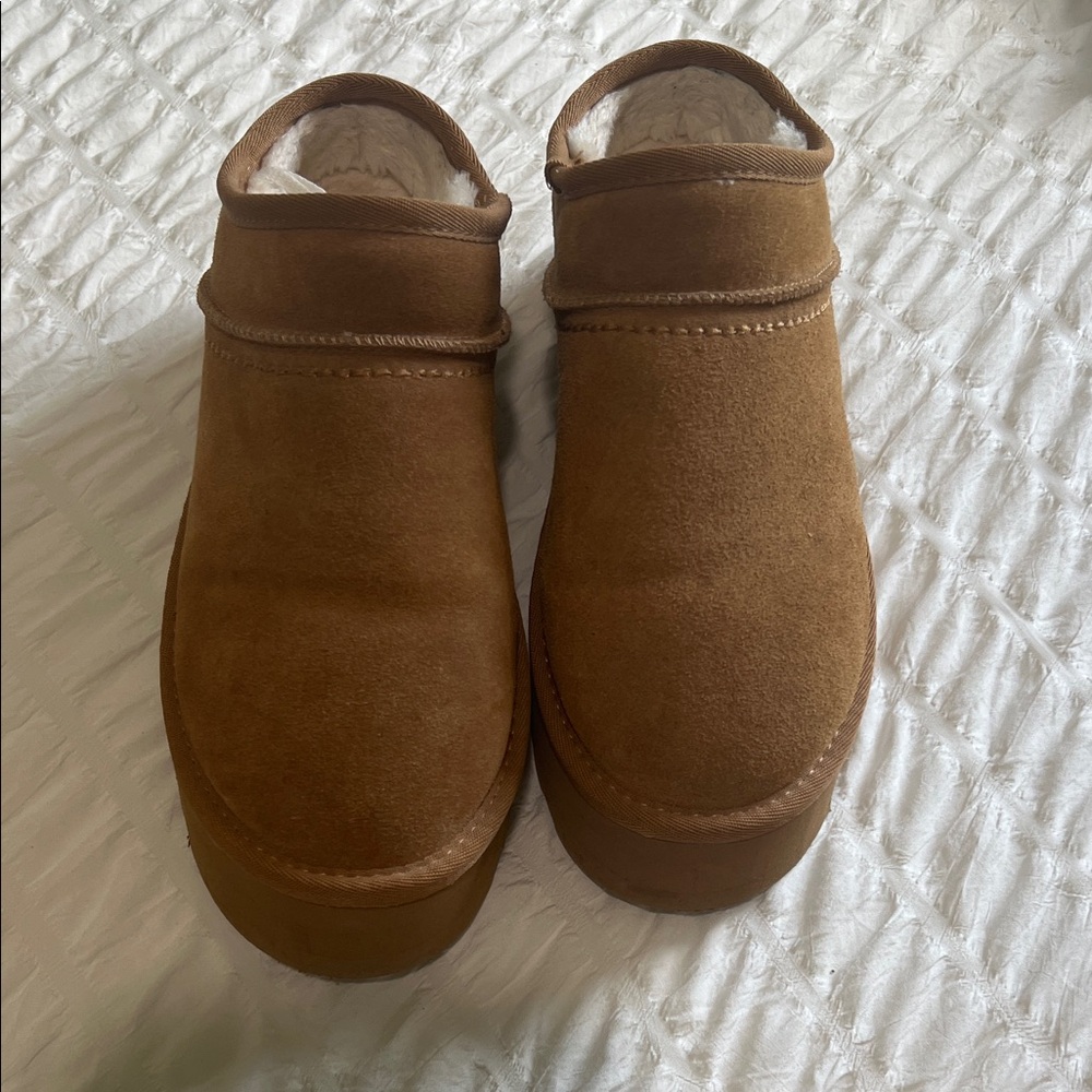 Brown Suede Slip-On Shoes